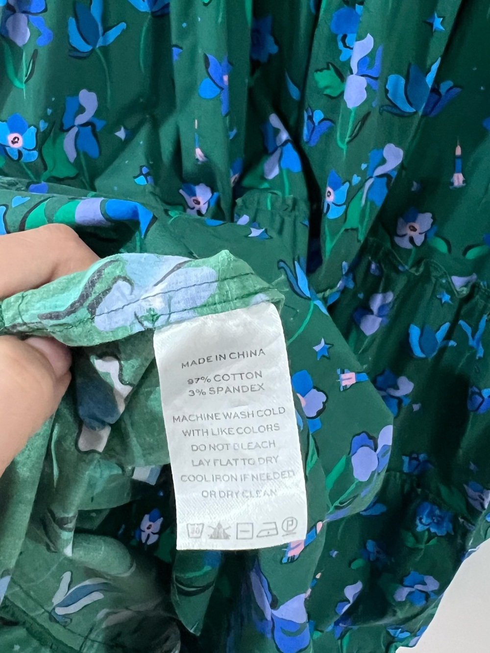 Hill House Home Green Floral Nap Dress M Cottagecore Ruffle Maxi - Picture 4 of 5